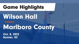 Wilson Hall  vs Marlboro County  Game Highlights - Oct. 8, 2022