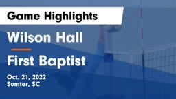 Wilson Hall  vs First Baptist Game Highlights - Oct. 21, 2022