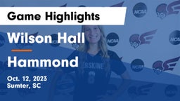 Wilson Hall  vs Hammond  Game Highlights - Oct. 12, 2023