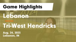 Lebanon  vs Tri-West Hendricks  Game Highlights - Aug. 24, 2023