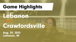 Lebanon  vs Crawfordsville  Game Highlights - Aug. 29, 2023