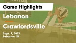 Lebanon  vs Crawfordsville Game Highlights - Sept. 9, 2023