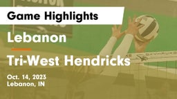 Lebanon  vs Tri-West Hendricks  Game Highlights - Oct. 14, 2023