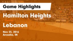 Hamilton Heights  vs Lebanon  Game Highlights - Nov 23, 2016