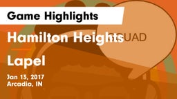 Hamilton Heights  vs Lapel  Game Highlights - Jan 13, 2017