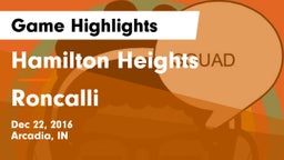 Hamilton Heights  vs Roncalli  Game Highlights - Dec 22, 2016