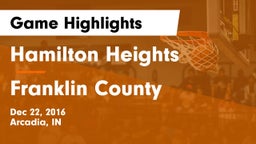 Hamilton Heights  vs Franklin County  Game Highlights - Dec 22, 2016