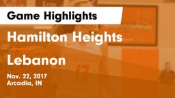 Hamilton Heights  vs Lebanon  Game Highlights - Nov. 22, 2017