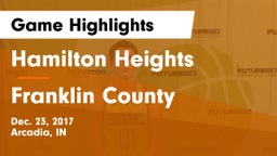 Hamilton Heights  vs Franklin County  Game Highlights - Dec. 23, 2017