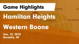 Hamilton Heights  vs Western Boone  Game Highlights - Jan. 13, 2018