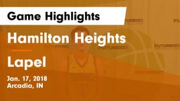 Hamilton Heights  vs Lapel  Game Highlights - Jan. 17, 2018
