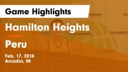 Hamilton Heights  vs Peru  Game Highlights - Feb. 17, 2018