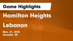 Hamilton Heights  vs Lebanon  Game Highlights - Nov. 21, 2018