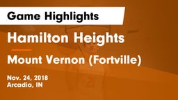 Hamilton Heights  vs Mount Vernon (Fortville)  Game Highlights - Nov. 24, 2018