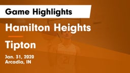 Hamilton Heights  vs Tipton  Game Highlights - Jan. 31, 2020