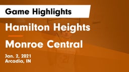 Hamilton Heights  vs Monroe Central  Game Highlights - Jan. 2, 2021