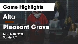 Alta  vs Pleasant Grove  Game Highlights - March 10, 2020