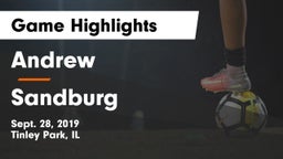 Andrew  vs Sandburg  Game Highlights - Sept. 28, 2019