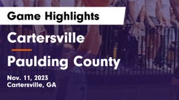 Cartersville  vs Paulding County  Game Highlights - Nov. 11, 2023