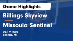 Billings Skyview  vs Missoula Sentinel  Game Highlights - Dec. 9, 2022