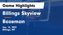 Billings Skyview  vs Bozeman  Game Highlights - Jan. 14, 2023