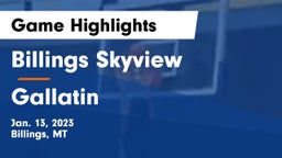 Billings Skyview  vs Gallatin  Game Highlights - Jan. 13, 2023