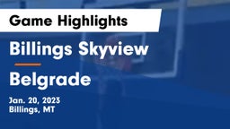 Billings Skyview  vs Belgrade  Game Highlights - Jan. 20, 2023