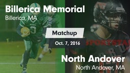Matchup: Billerica Memorial vs. North Andover  2016