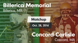 Matchup: Billerica Memorial vs. Concord-Carlisle  2016