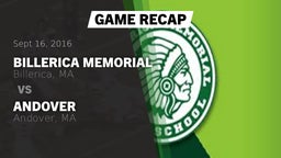 Recap: Billerica Memorial  vs. Andover  2016