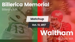 Matchup: Billerica Memorial vs. Waltham  2017