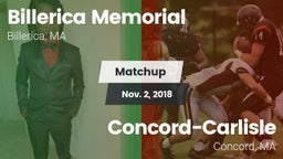 Matchup: Billerica Memorial vs. Concord-Carlisle  2018