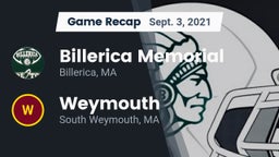 Recap: Billerica Memorial  vs. Weymouth  2021