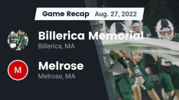 Recap: Billerica Memorial  vs. Melrose  2022