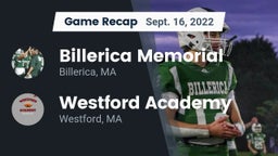 Recap: Billerica Memorial  vs. Westford Academy  2022