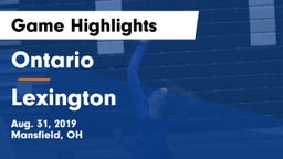 Ontario  vs Lexington  Game Highlights - Aug. 31, 2019