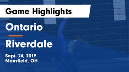 Ontario  vs Riverdale  Game Highlights - Sept. 24, 2019