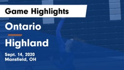 Ontario  vs Highland  Game Highlights - Sept. 14, 2020