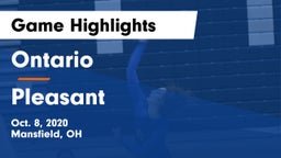 Ontario  vs Pleasant  Game Highlights - Oct. 8, 2020