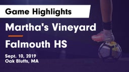 Martha's Vineyard  vs Falmouth HS Game Highlights - Sept. 10, 2019