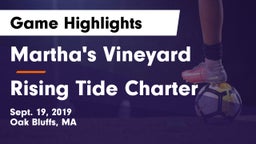 Martha's Vineyard  vs Rising Tide Charter Game Highlights - Sept. 19, 2019