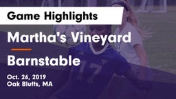 Martha's Vineyard  vs Barnstable  Game Highlights - Oct. 26, 2019