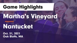 Martha's Vineyard  vs Nantucket  Game Highlights - Oct. 31, 2021