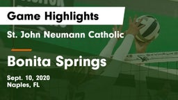 St. John Neumann Catholic  vs Bonita Springs Game Highlights - Sept. 10, 2020