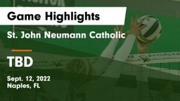 St. John Neumann Catholic  vs TBD Game Highlights - Sept. 12, 2022