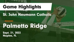 St. John Neumann Catholic  vs Palmetto Ridge  Game Highlights - Sept. 21, 2022