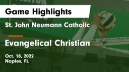 St. John Neumann Catholic  vs Evangelical Christian  Game Highlights - Oct. 18, 2022