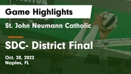 St. John Neumann Catholic  vs SDC- District Final Game Highlights - Oct. 20, 2022