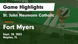 St. John Neumann Catholic  vs Fort Myers  Game Highlights - Sept. 28, 2023