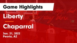 Liberty  vs Chaparral Game Highlights - Jan. 21, 2022